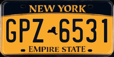 NY license plate GPZ6531