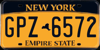 NY license plate GPZ6572