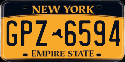 NY license plate GPZ6594