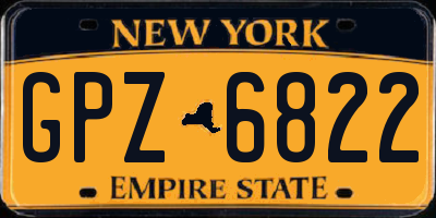 NY license plate GPZ6822