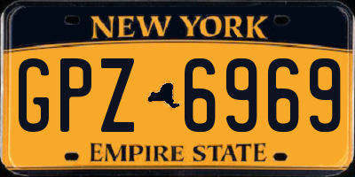 NY license plate GPZ6969