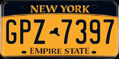 NY license plate GPZ7397