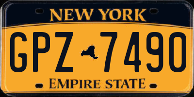 NY license plate GPZ7490