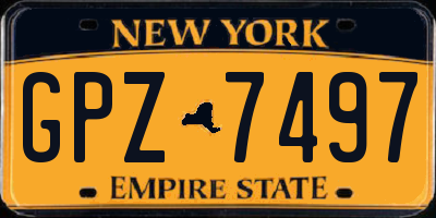 NY license plate GPZ7497
