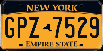 NY license plate GPZ7529