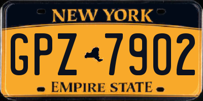 NY license plate GPZ7902