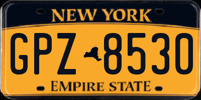 NY license plate GPZ8530