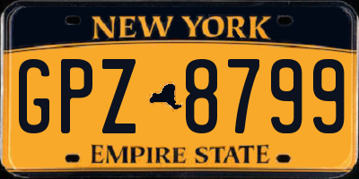 NY license plate GPZ8799