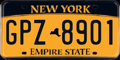 NY license plate GPZ8901