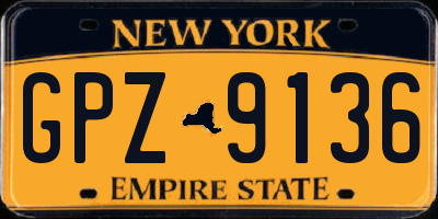 NY license plate GPZ9136