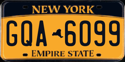 NY license plate GQA6099