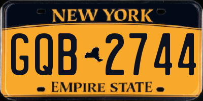 NY license plate GQB2744