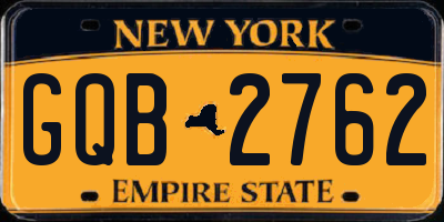 NY license plate GQB2762