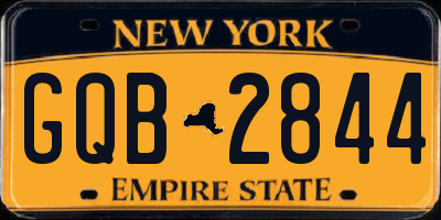 NY license plate GQB2844