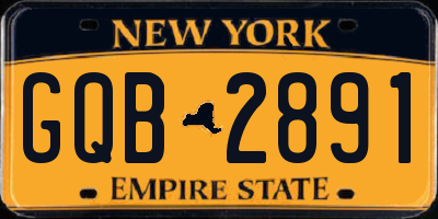 NY license plate GQB2891