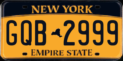 NY license plate GQB2999