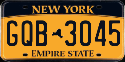 NY license plate GQB3045