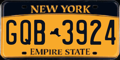 NY license plate GQB3924