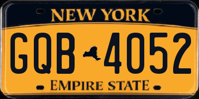 NY license plate GQB4052