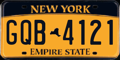 NY license plate GQB4121