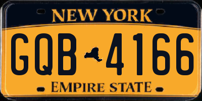 NY license plate GQB4166