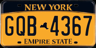 NY license plate GQB4367