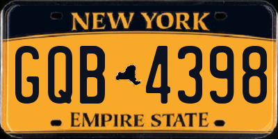 NY license plate GQB4398
