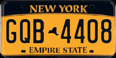 NY license plate GQB4408