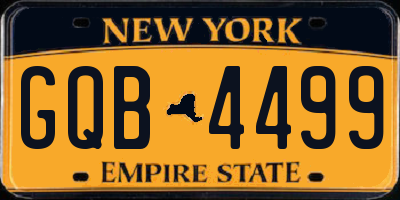 NY license plate GQB4499