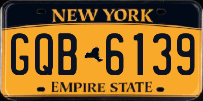 NY license plate GQB6139