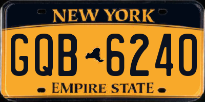 NY license plate GQB6240