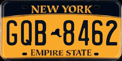 NY license plate GQB8462