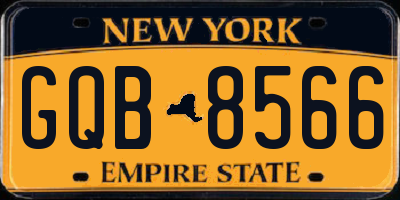 NY license plate GQB8566