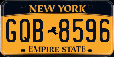 NY license plate GQB8596