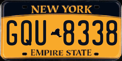 NY license plate GQU8338