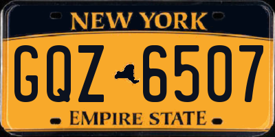 NY license plate GQZ6507