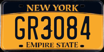 NY license plate GR3084