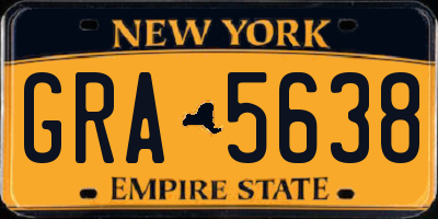 NY license plate GRA5638