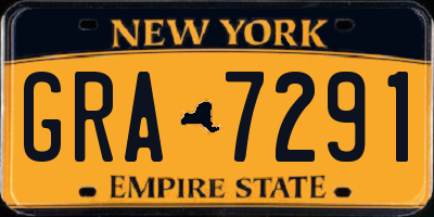 NY license plate GRA7291