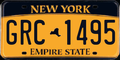 NY license plate GRC1495