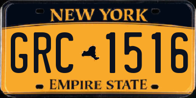 NY license plate GRC1516