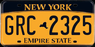 NY license plate GRC2325