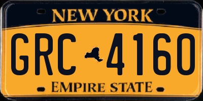 NY license plate GRC4160
