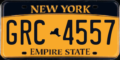 NY license plate GRC4557