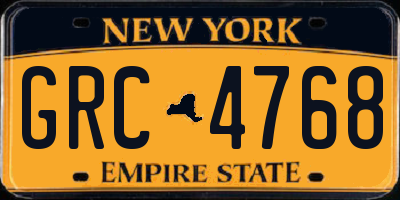 NY license plate GRC4768