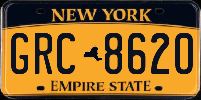 NY license plate GRC8620