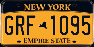 NY license plate GRF1095