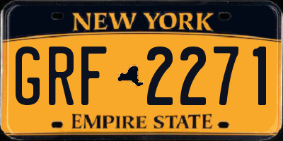 NY license plate GRF2271