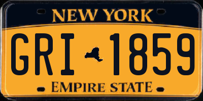NY license plate GRI1859