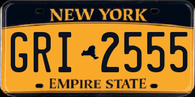 NY license plate GRI2555